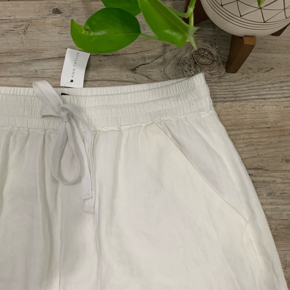 🆕 NWT Ann Taylor Linen Blend Ruched Pocket Skirt - Picture 2 of 5